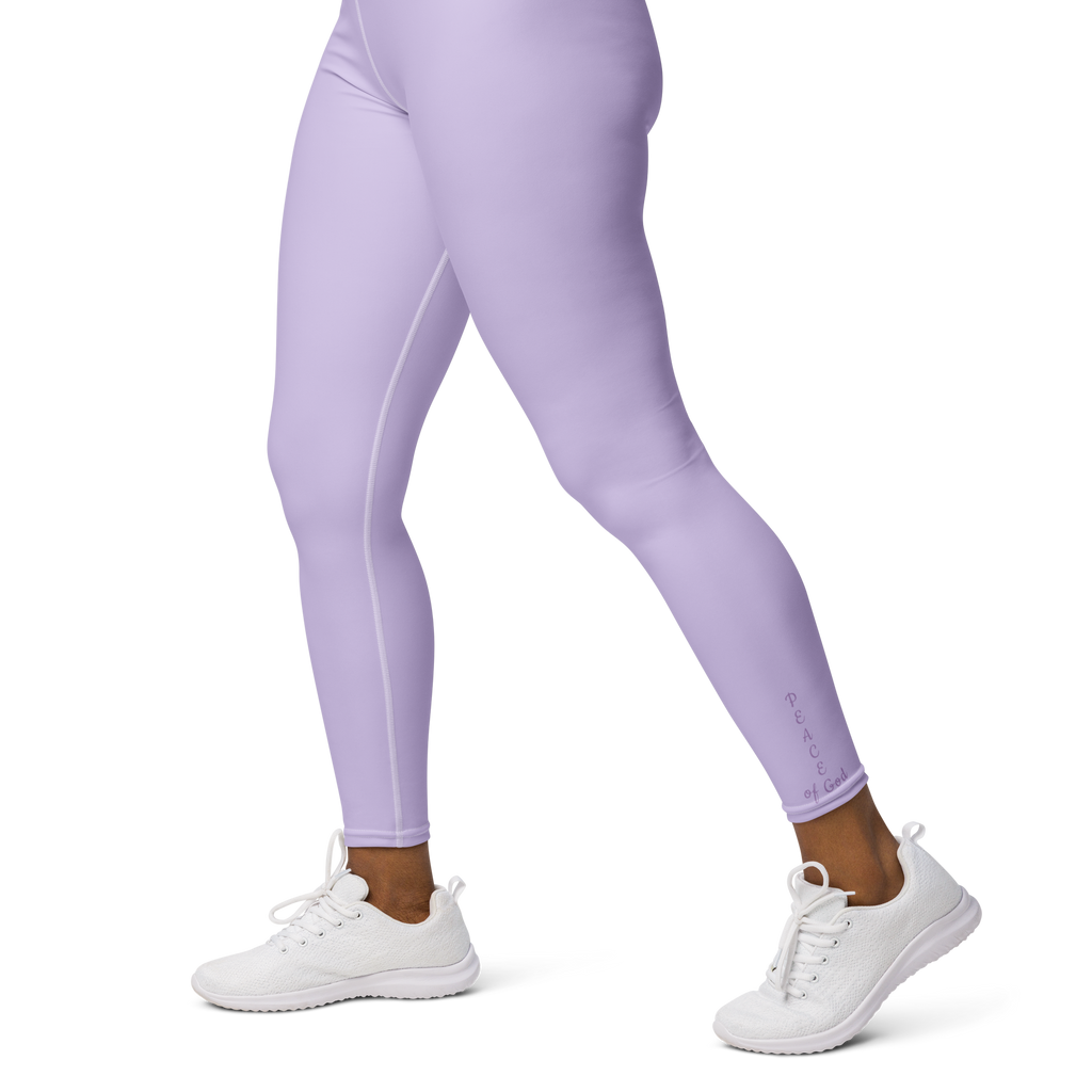 Peace of God Script Leggings — Lavender
