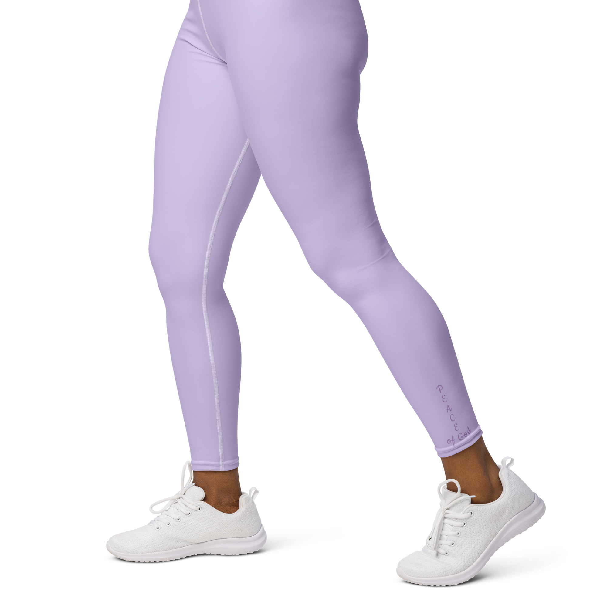 Peace of God Script Leggings — Lavender