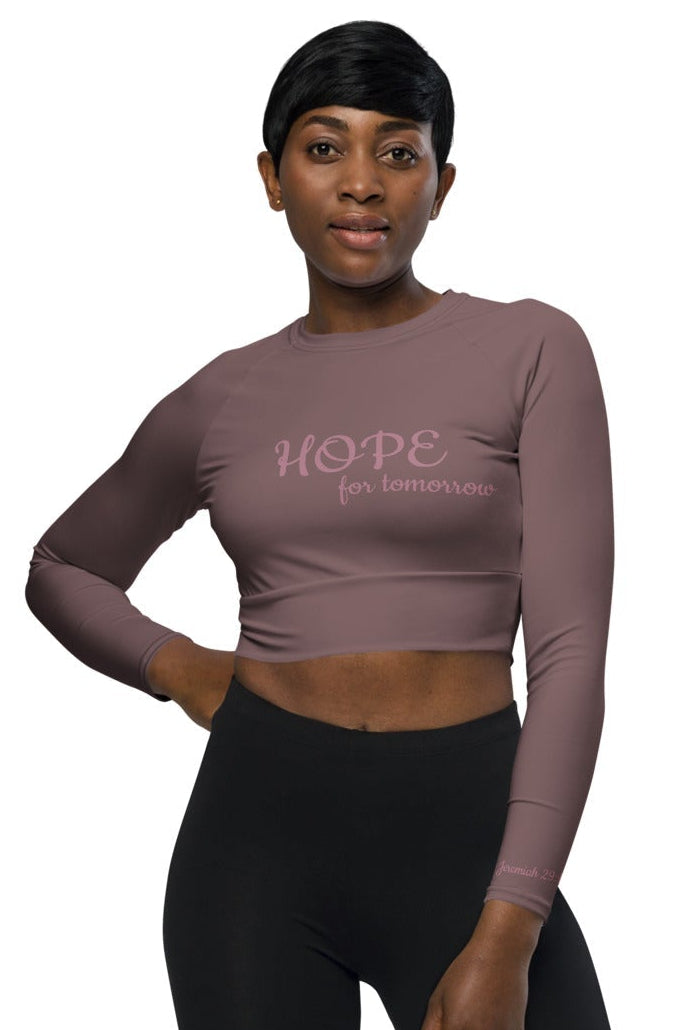 Hope for Tomorrow Script Crop Top - Rose Pink | A Scripted