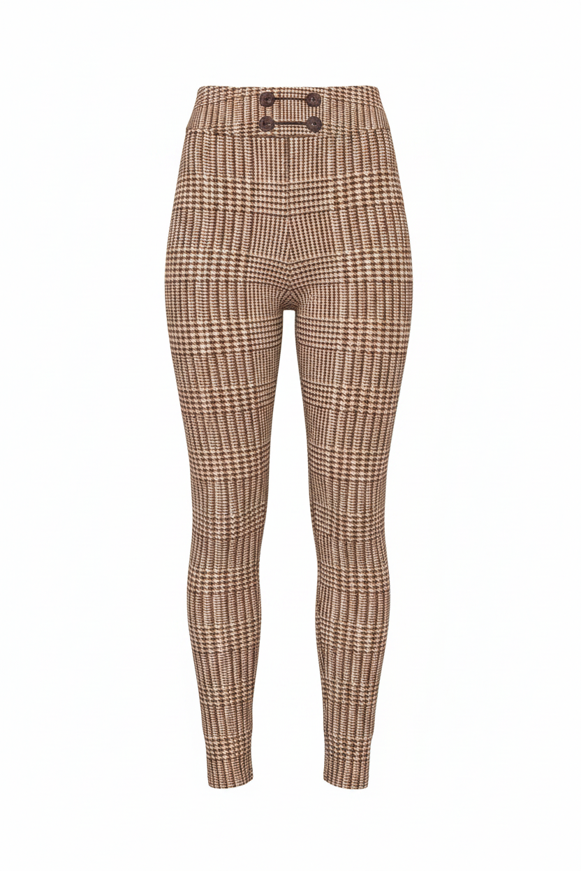 Glen Plaid Leggings - 3D Mockup