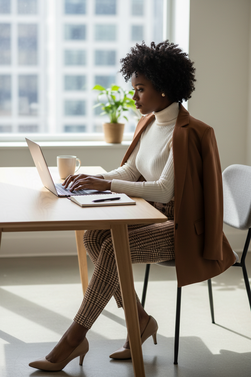 Glen Plaid Leggings - Office Lifestyle