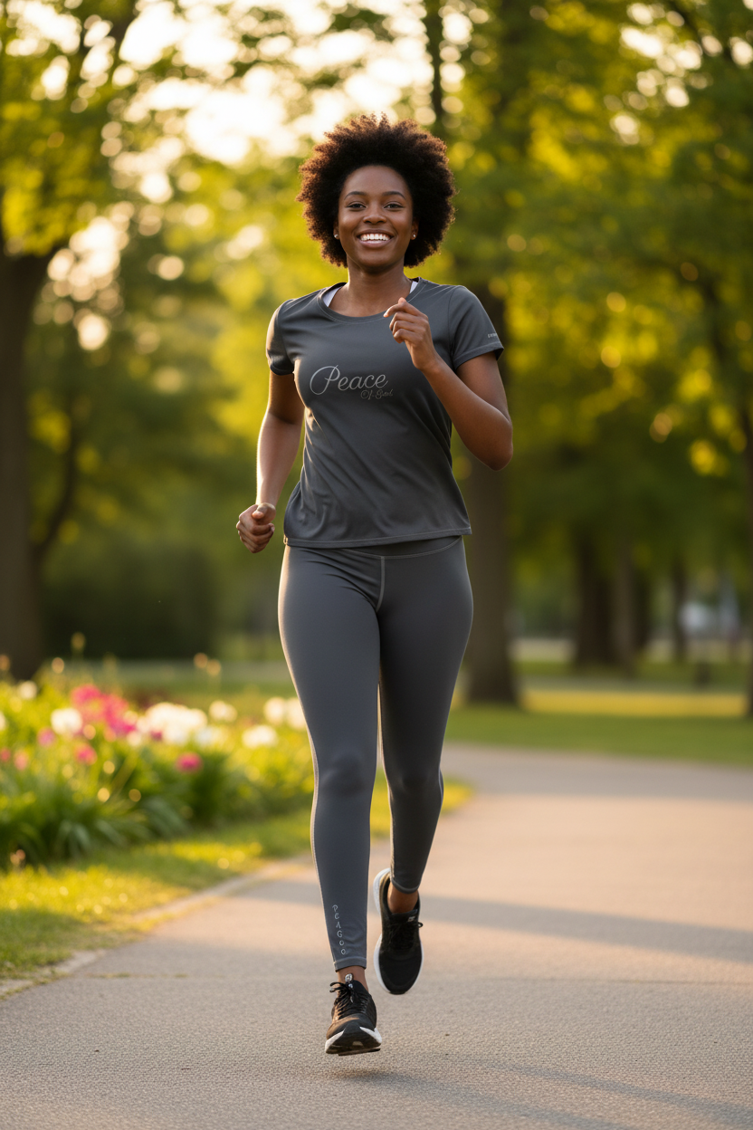 Peace of God Tee - Running Lifestyle Shot