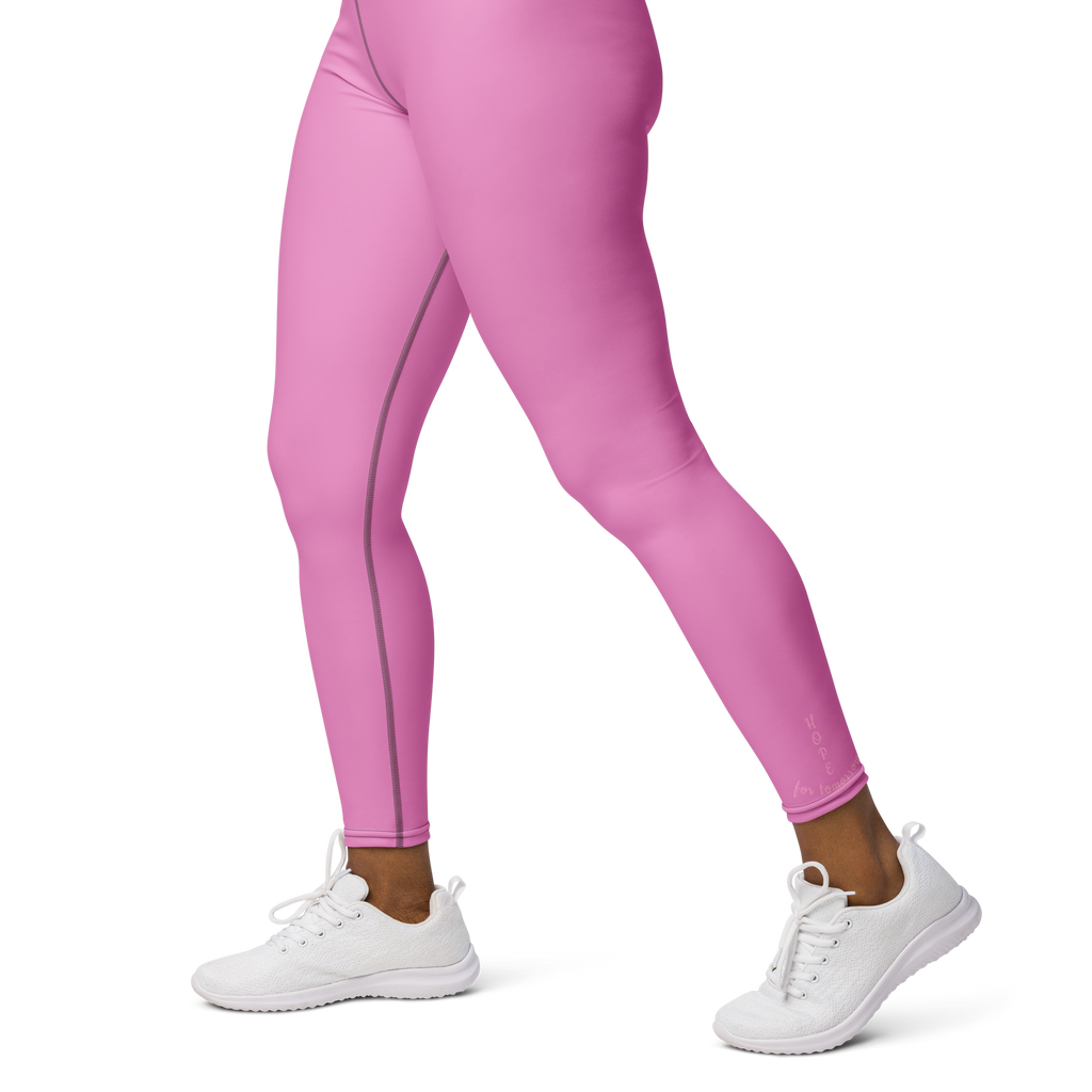 Hope for Tomorrow Script Leggings — Rose Pink