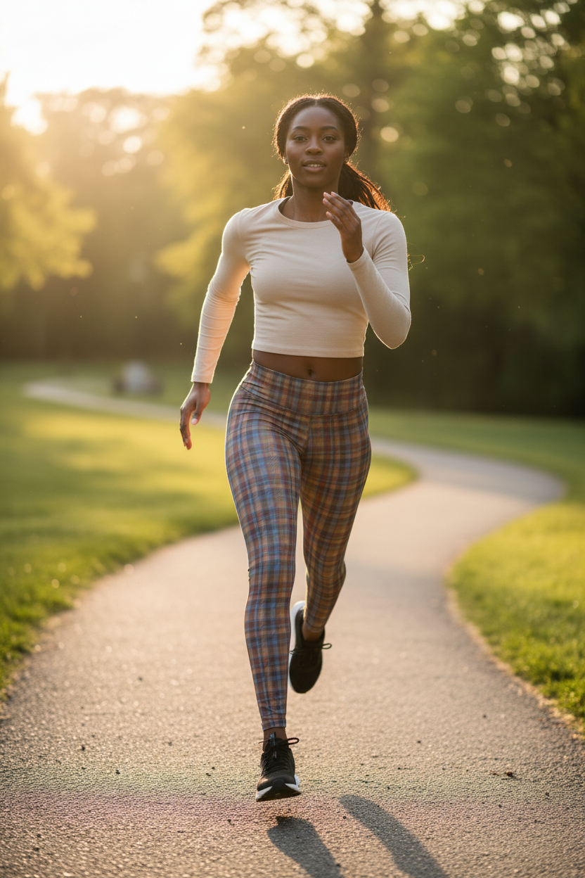 Tartan Plaid Leggings - Lifestyle Shot